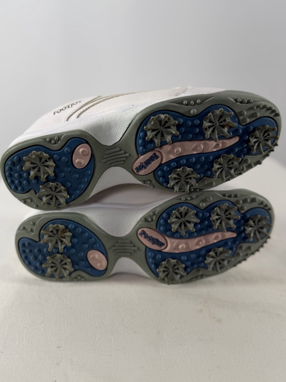 FootJoy GreenJoys Spiked Leather Golf Shoes in White Pink Size‎ 7 - Picture 8 of 8